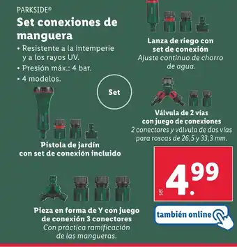 Lidl PARKSIDE® Set conexiones de manguera oferta