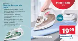 Lidl SILVERCREST® Plancha de vapor sin cable oferta