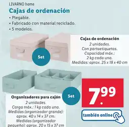 Lidl LIVARNO HOME Cajas de ordenación oferta