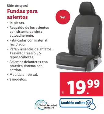 Lidl Fundas para asientos oferta