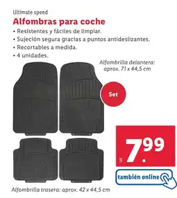 Lidl Alfombras para coche oferta