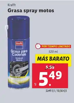 Lidl KRAFFT Grasa spray motos oferta