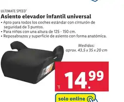 Lidl ULTIMATE SPEED® Asiento elevador infantil universal oferta