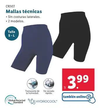 Lidl CRIVIT Mallas técnicas oferta