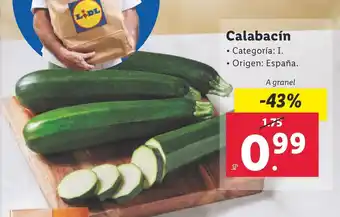 Lidl Calabacín oferta