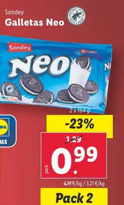 Lidl SONDEY Galletas Neo oferta