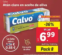 Lidl CALVO Atún claro en aceite de oliva oferta