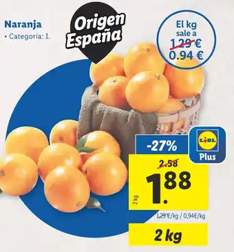 Lidl Naranja oferta