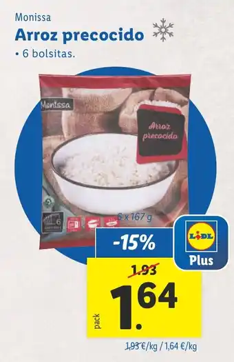 Lidl MONISSA Arroz precocido oferta