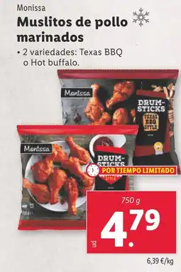 Lidl MONISSA Muslitos de pollo marinados oferta