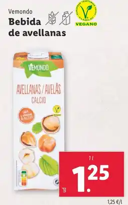 Lidl VEMONDO Bebida de avellanas oferta