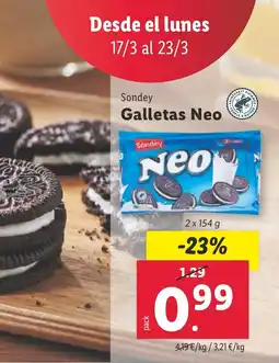 Lidl SONDEY Galletas Neo oferta