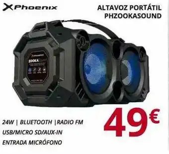 Dynos Informática Phoenix Altavoz Portátil Phzookasound oferta