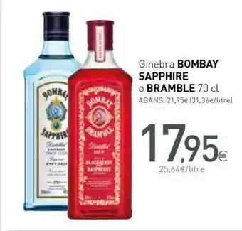 Condis Ginebra Bombay Sapphire O Bramble oferta