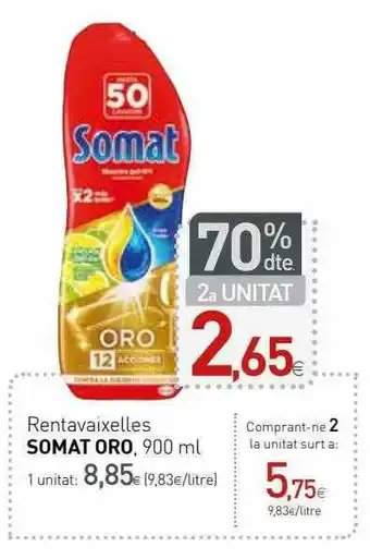 Condis Rentavaixelles Somat Oro 900ml oferta