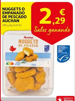 Alcampo Nuggets o empanado de pescado auchan oferta