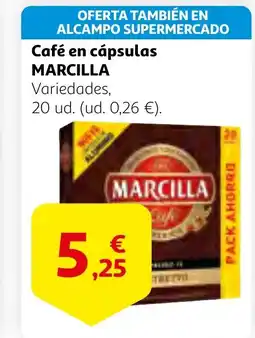 Alcampo MARCILLA Café en cápsulas oferta