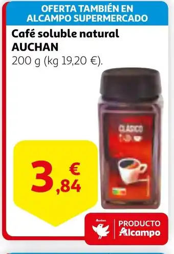 Alcampo AUCHAN Café soluble natural oferta