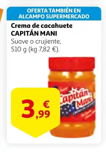 Alcampo CAPITÁN MANI Crema de cacahuete oferta