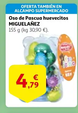 Alcampo MIGUELAÑEZ Oso de Pascua huevecitos oferta