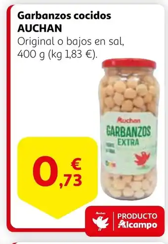 Alcampo AUCHAN Garbanzos cocidos oferta