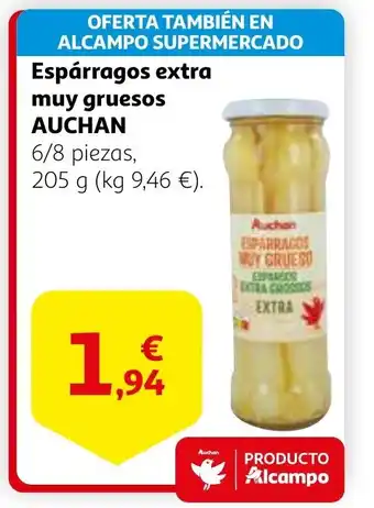 Alcampo AUCHAN Espárragos extra muy gruesos oferta