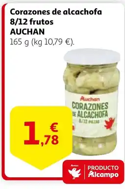 Alcampo AUCHAN Corazones de alcachofa 8/12 frutos oferta