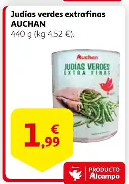 Alcampo AUCHAN Judías verdes extrafinas oferta