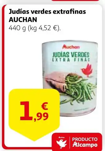 Alcampo AUCHAN Judías verdes extrafinas oferta