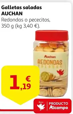 Alcampo AUCHAN Galletas saladas oferta