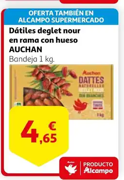 Alcampo AUCHAN Dátiles deglet nour en rama con hueso oferta