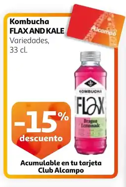 Alcampo FLAX AND KALE Kombucha oferta