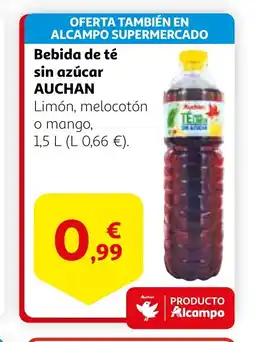 Alcampo AUCHAN Bebida de té sin azúcar oferta