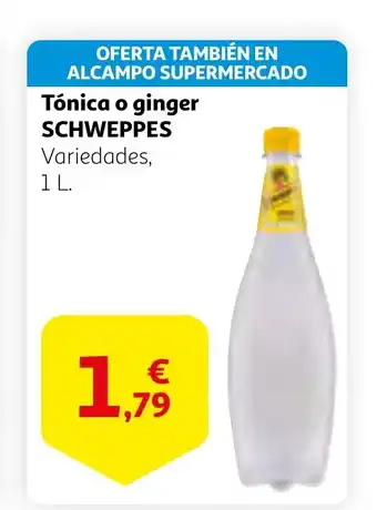 Alcampo SCHWEPPES Tónica o ginger oferta