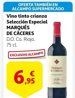 Alcampo MARQUÉS DE CÁCERES Vino tinto crianza Selección Especial oferta