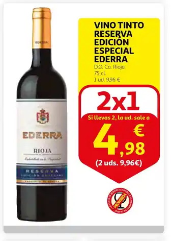 Alcampo Vino tinto reserva edición especial ederra oferta