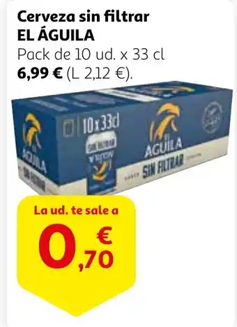 Alcampo EL ÁGUILA Cerveza sin filtrar oferta