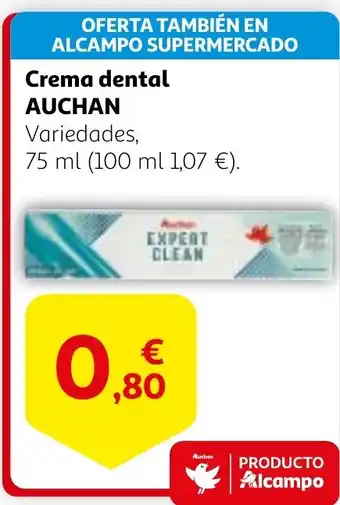 Alcampo AUCHAN Crema dental oferta