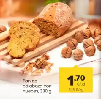 Autoservicios Familia Pan de calabaza con nueces oferta