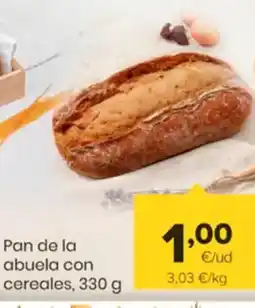 Autoservicios Familia Pan de la abuela con cereales oferta