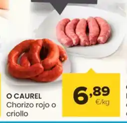 Autoservicios Familia O CAUREL Chorizo rojo o criollo oferta