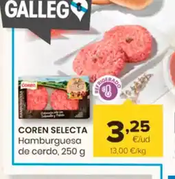 Autoservicios Familia COREN SELECTA Hamburguesa de cerdp oferta