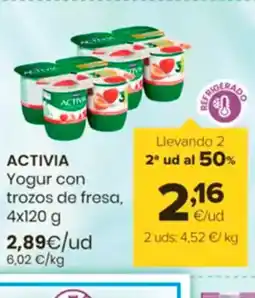 Autoservicios Familia ACTIVIA Yogur con trozos de fresa oferta