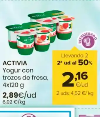 Autoservicios Familia ACTIVIA Yogur con trozos de fresa oferta