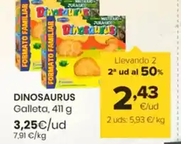 Autoservicios Familia DINOSAURUS Galleta oferta