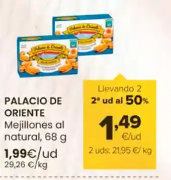 Autoservicios Familia PALACIO DE ORIENTE Mejillones al natural oferta