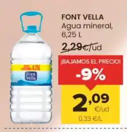 Autoservicios Familia FONT VELLA Agua mineral oferta