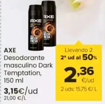 Autoservicios Familia AXE Desodorante masculino Dark Temptation oferta