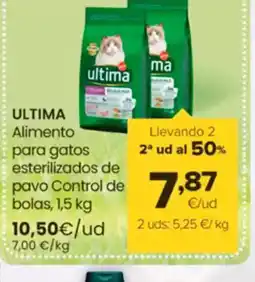 Autoservicios Familia ULTIMA Alimento para gatos esterilizados de pavo oferta