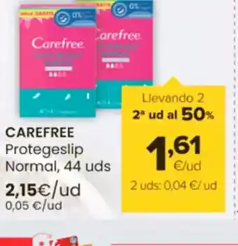 Autoservicios Familia CAREFREE Protegeslip Normal oferta